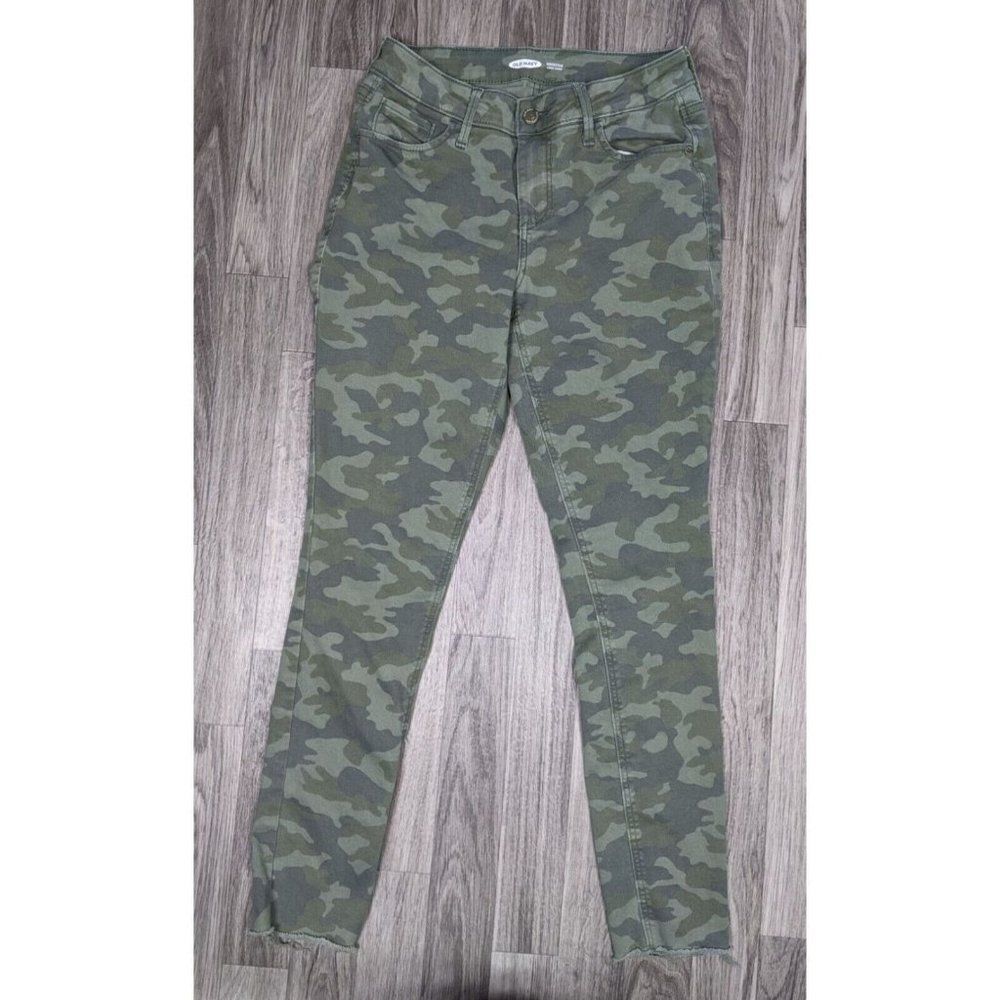 (3/$35) Old Navy Womens Size 4 Camouflage Camo Rockstar Olive Green Skinny Jeans